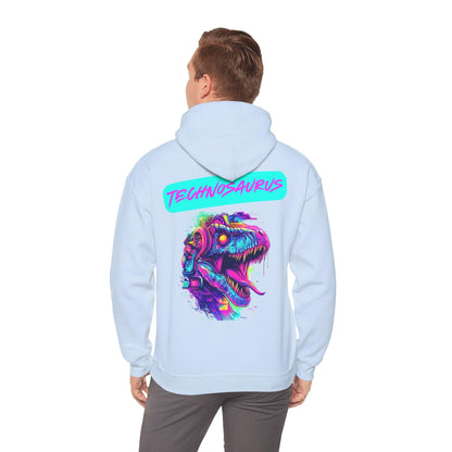 Techno Cyberpunk Hoodie - Futuristic 'Technosaurus'