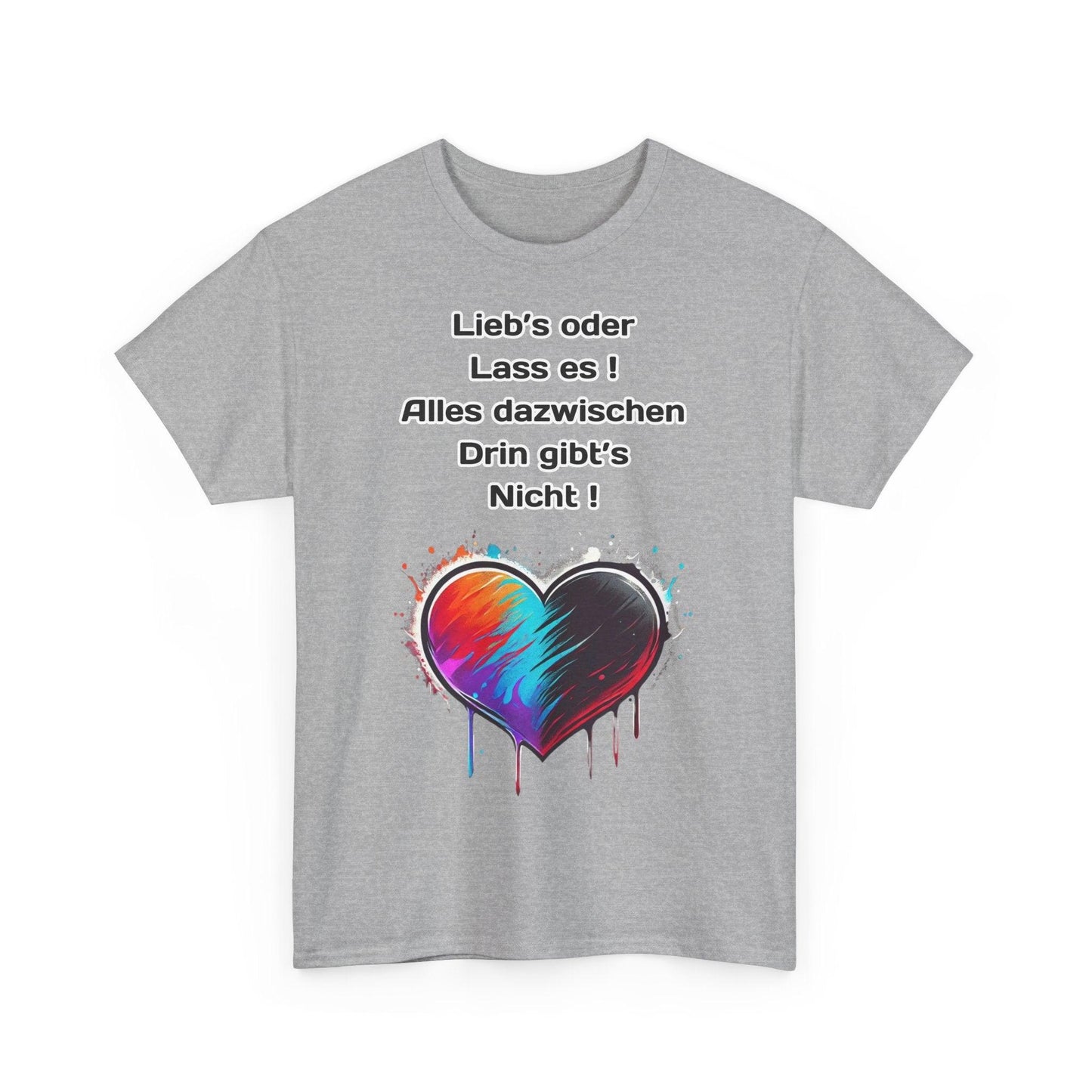 Techno Split Heart Unisex T-Shirt - Lieb's oder lass es