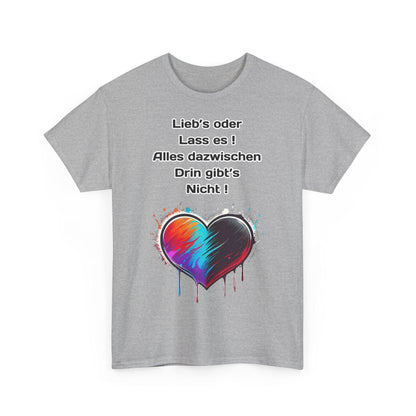 Techno Split Heart Unisex T-Shirt - Lieb's oder lass es