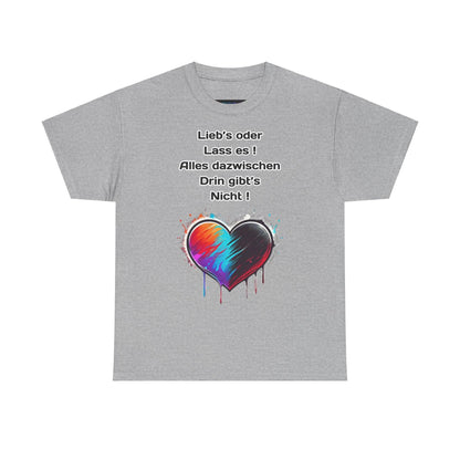 Techno Split Heart Unisex T-Shirt - Lieb's oder lass es