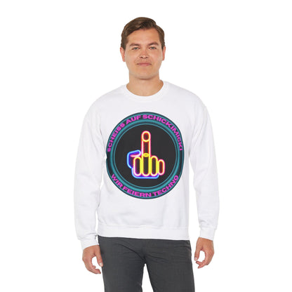 Techno Rave Neon Mittelfinger Unisex Sweatshirt