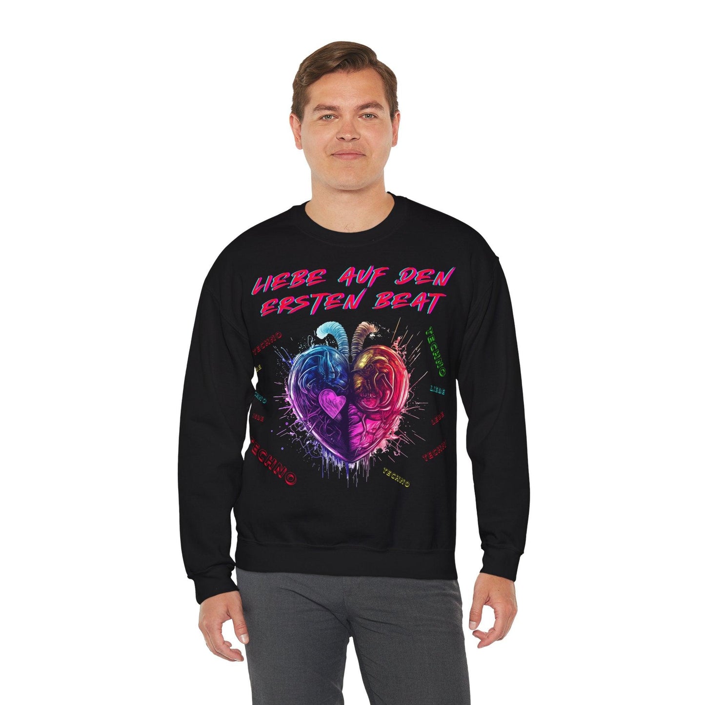 Techno Love Unisex Sweatshirt - Liebe auf ersten Beat
