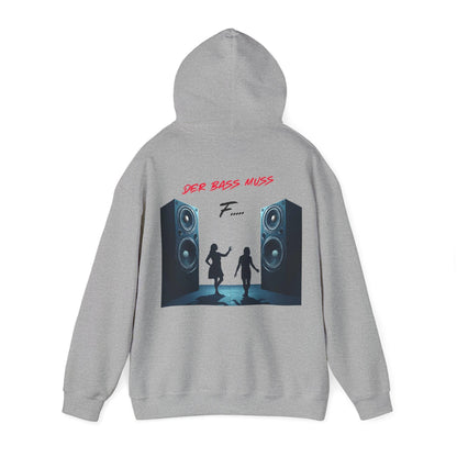 Techno Musik Liebhaber Hoodie - 'DER BASS MUSS F.....' Design