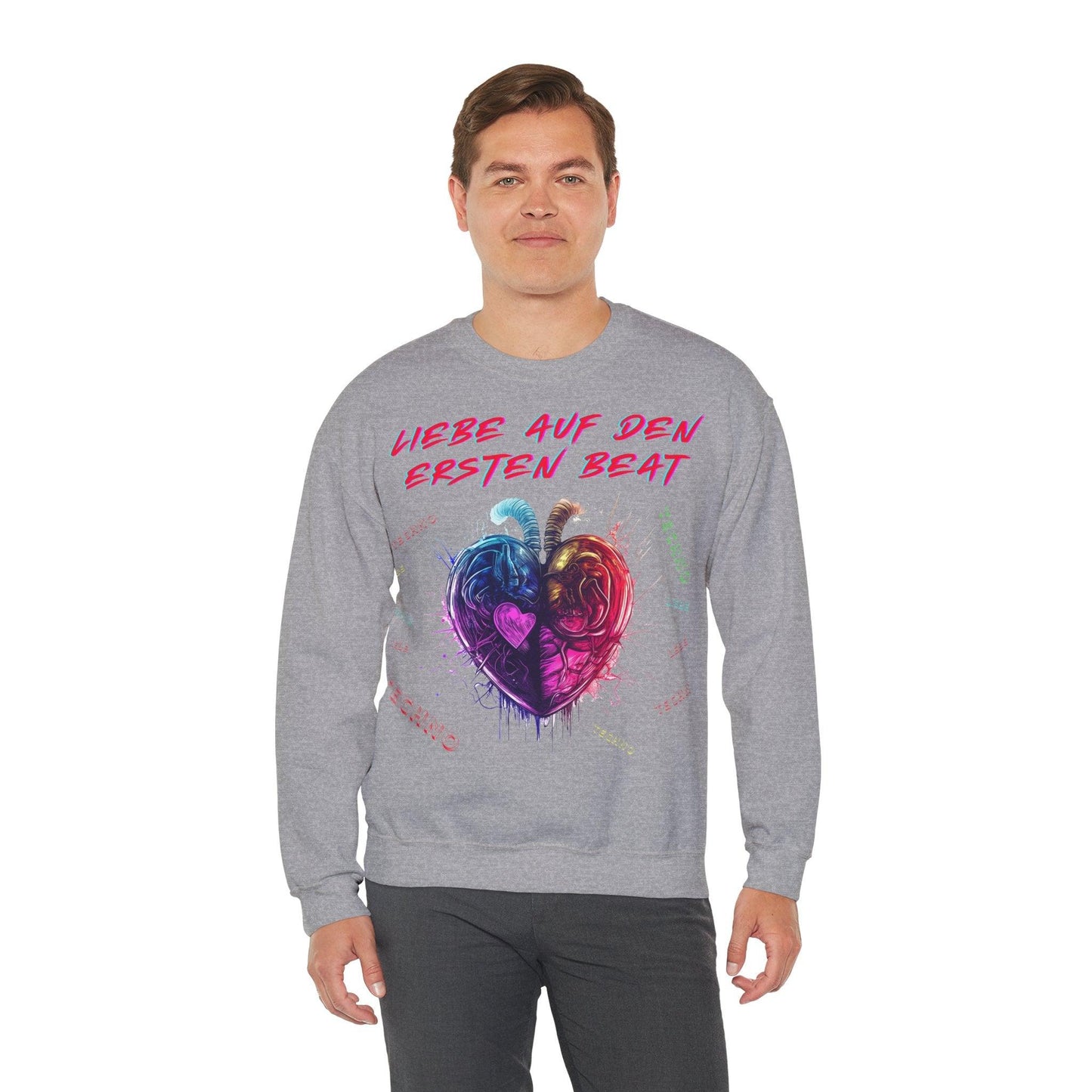 Techno Love Unisex Sweatshirt - Liebe auf ersten Beat