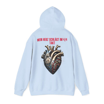 Techno Herzschlag Hoodie - Neon Circuit Design