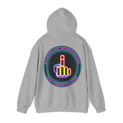 Techno Rave Neon Mittelfinger Unisex Hoodie