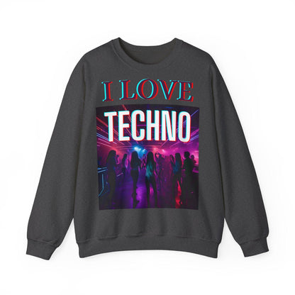 Techno Unisex Sweatshirt - I Love Techno