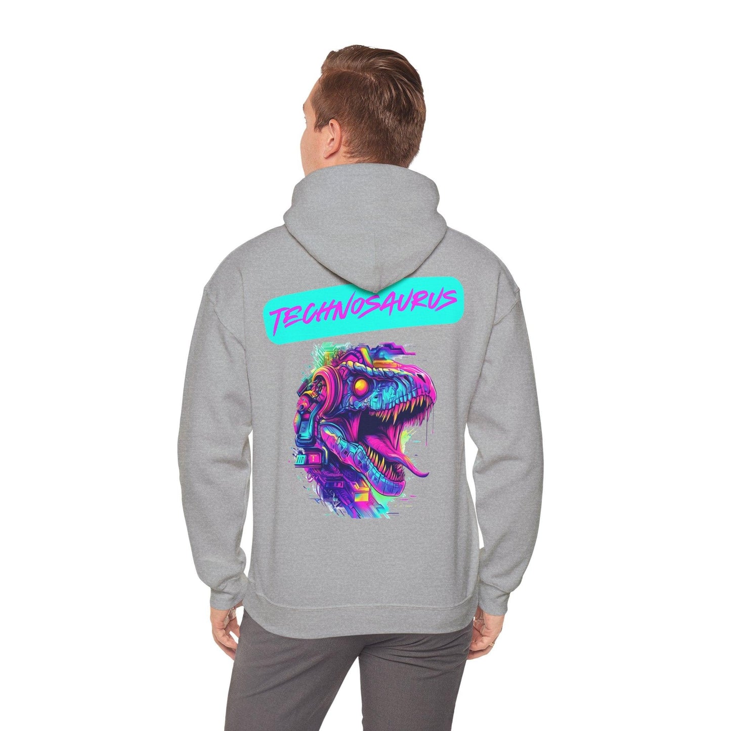 Techno Cyberpunk Hoodie - Futuristic 'Technosaurus'