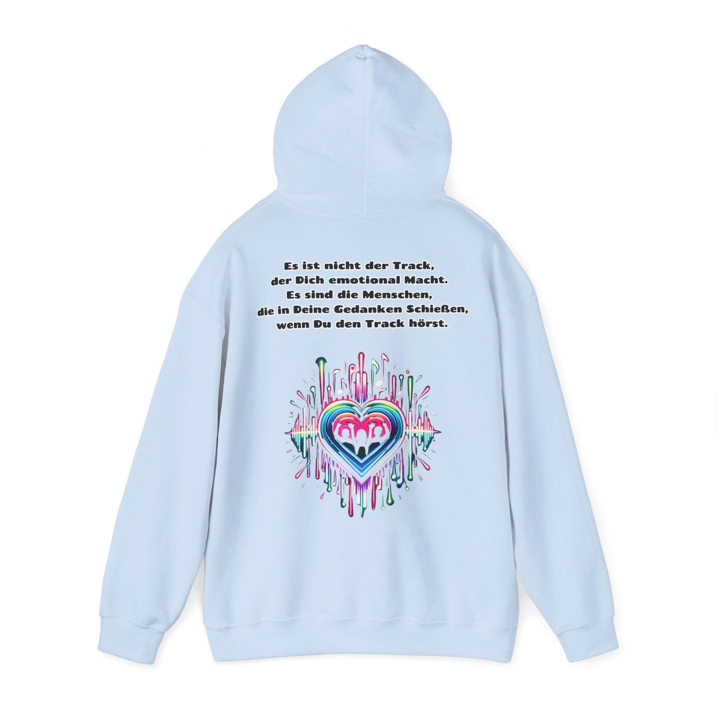 Techno Soundwaves Unisex Hoodie mit Herzdesign