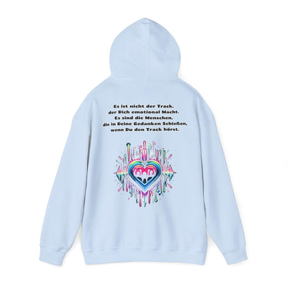 Techno Soundwaves Unisex Hoodie mit Herzdesign