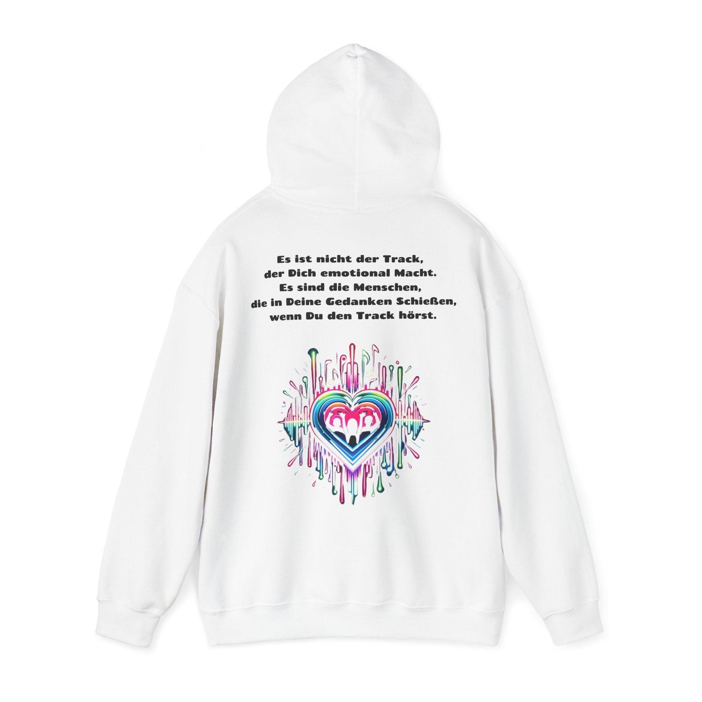 Techno Soundwaves Unisex Hoodie mit Herzdesign