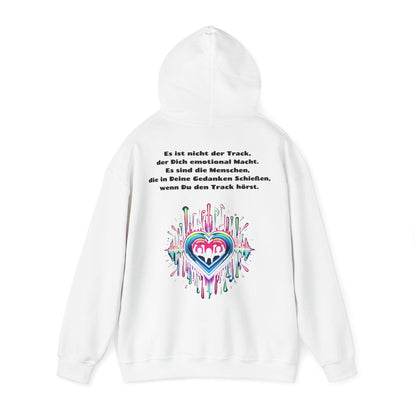 Techno Soundwaves Unisex Hoodie mit Herzdesign