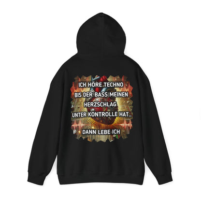 Techno Herz Unisex Hoodie - Bass Control
