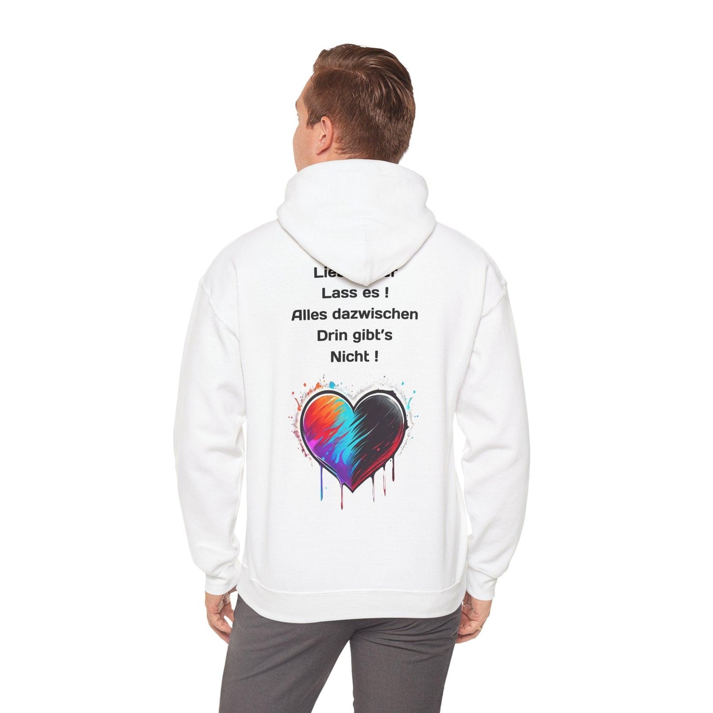 Techno Split Heart Unisex Hoodie - Lieb's oder lass es