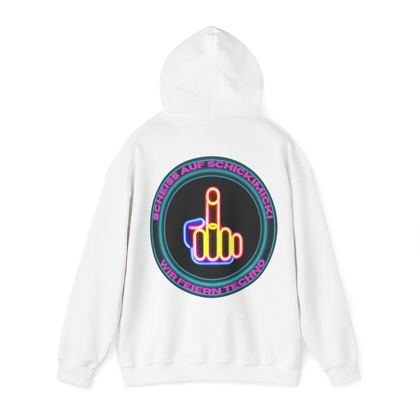 Techno Rave Neon Mittelfinger Unisex Hoodie