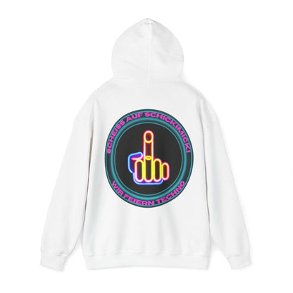 Techno Rave Neon Mittelfinger Unisex Hoodie