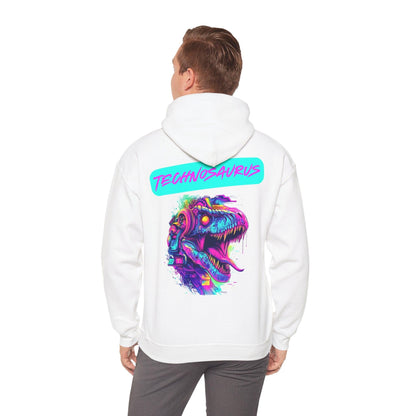 Techno Cyberpunk Hoodie - Futuristic 'Technosaurus'