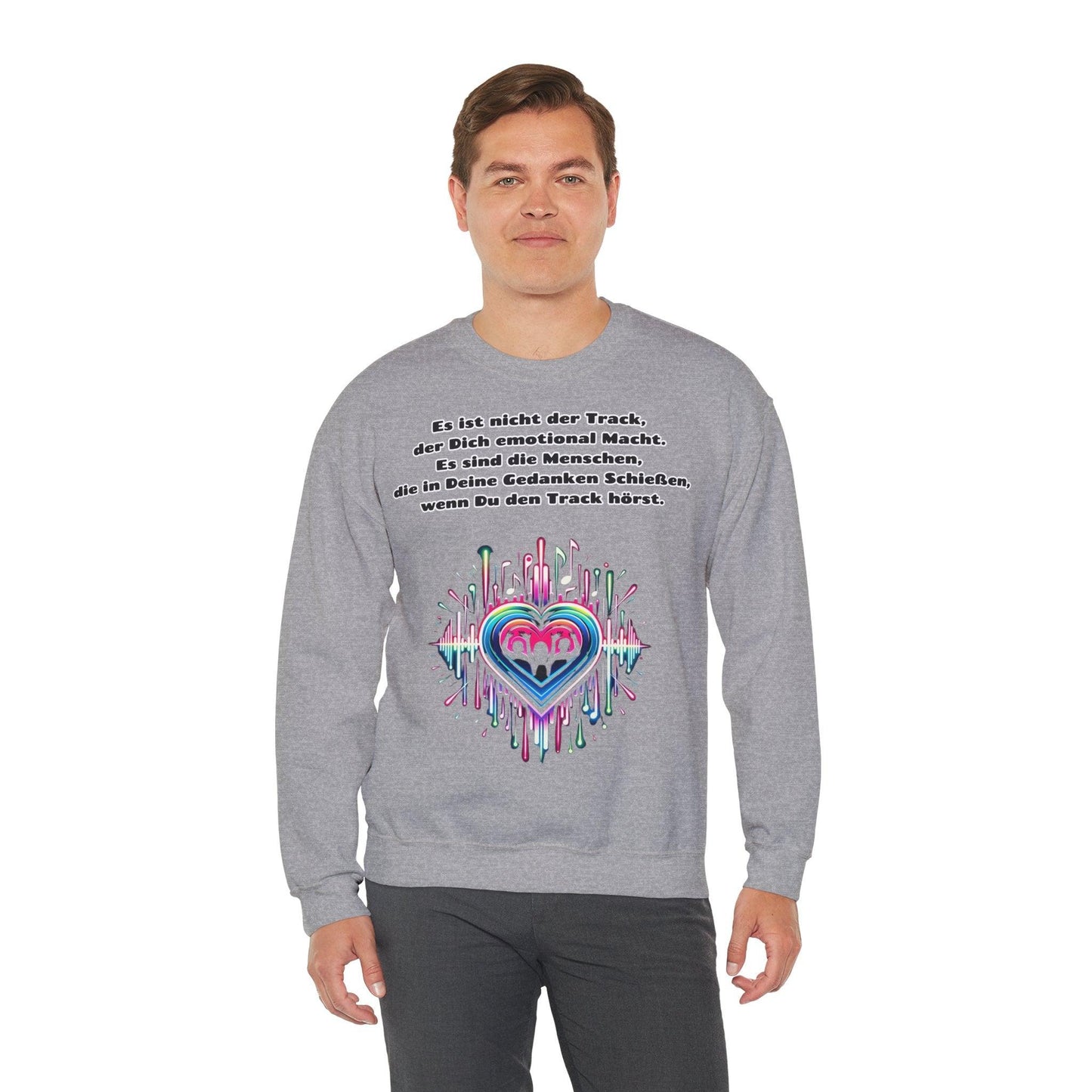 Techno Soundwaves Unisex Sweatshirt mit Herzdesign