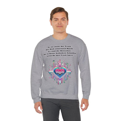 Techno Soundwaves Unisex Sweatshirt mit Herzdesign