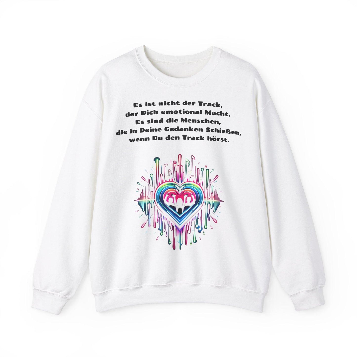 Techno Soundwaves Unisex Sweatshirt mit Herzdesign