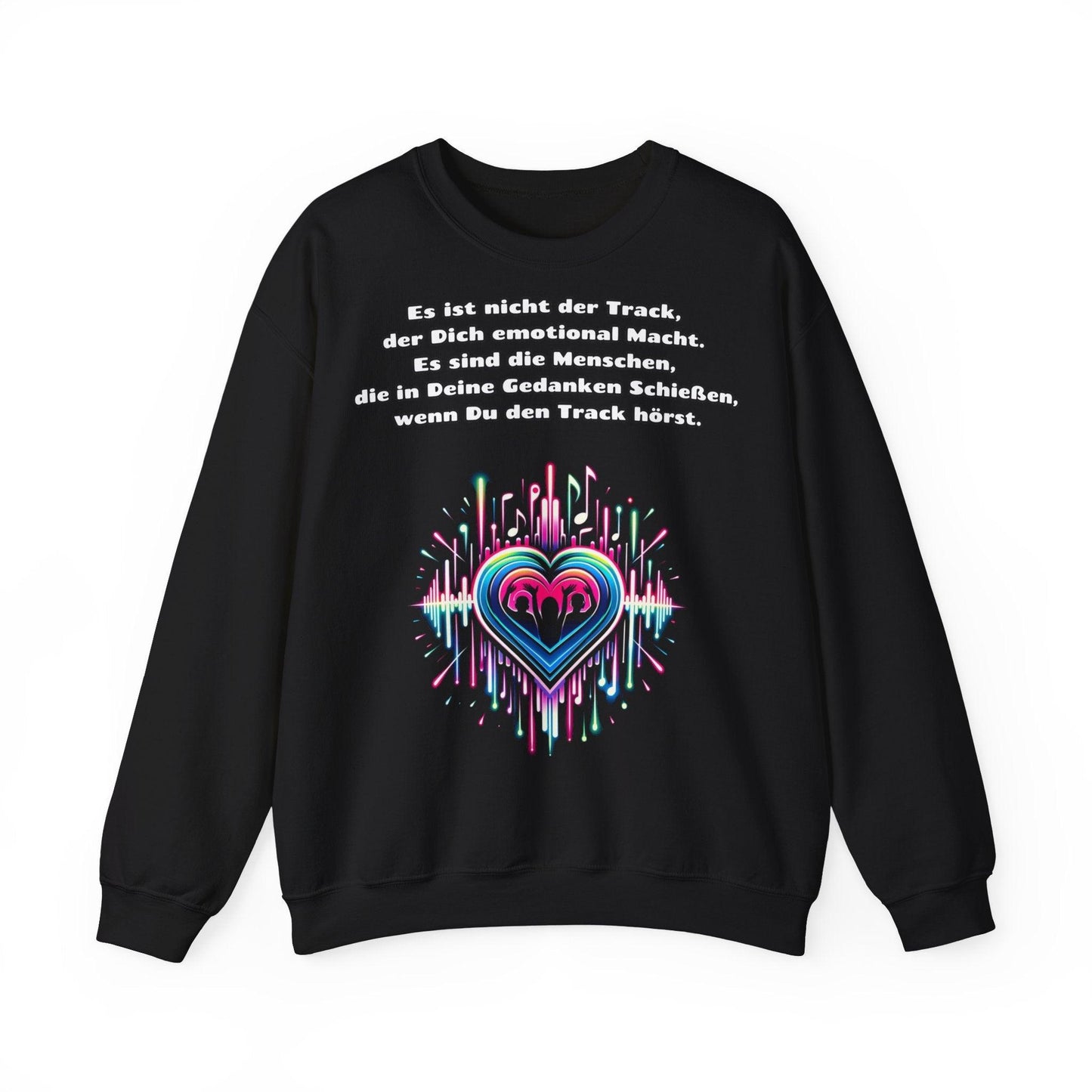 Techno Soundwaves Unisex Sweatshirt mit Herzdesign