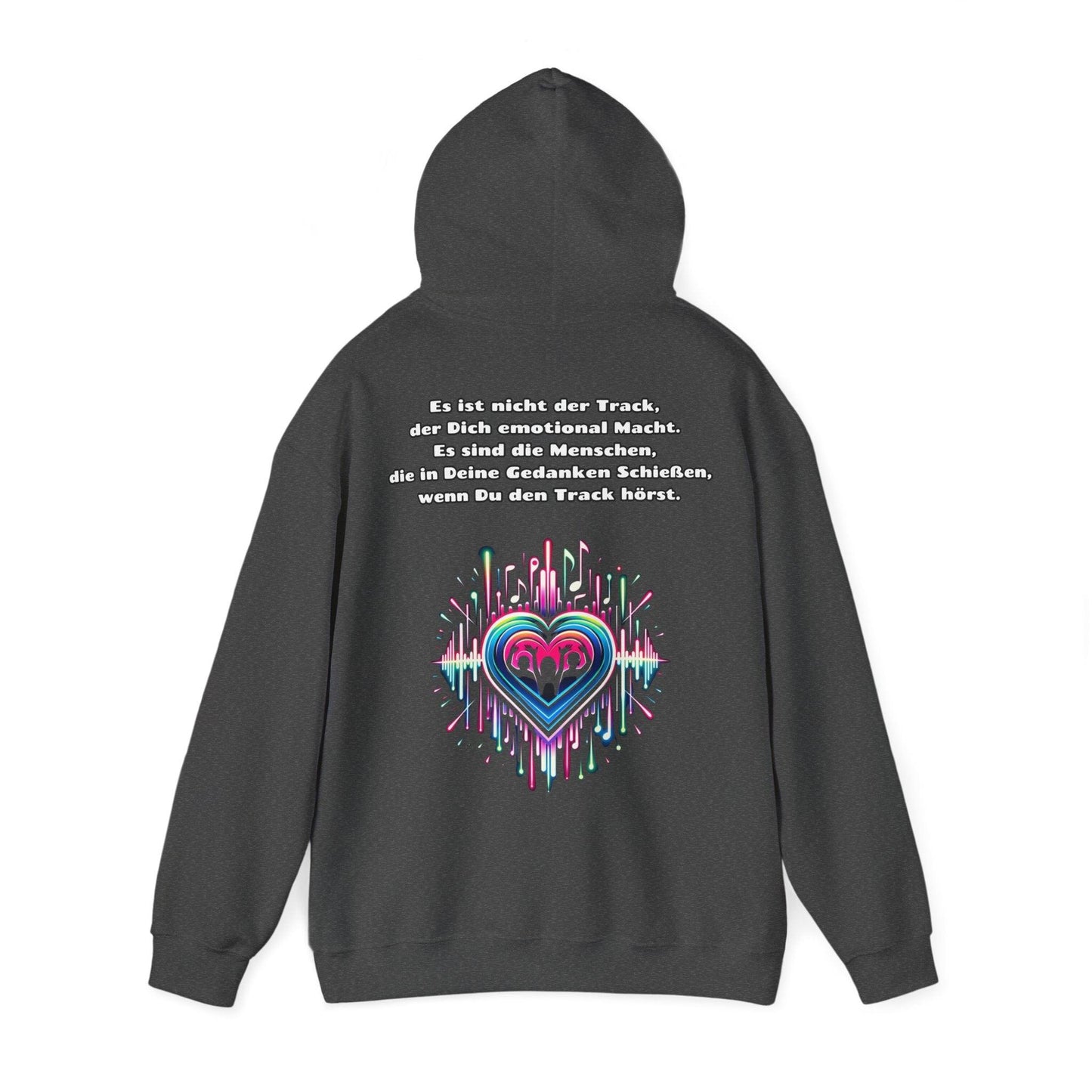 Techno Soundwaves Unisex Hoodie mit Herzdesign