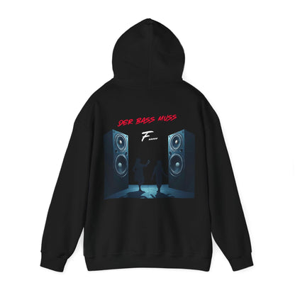 Techno Musik Liebhaber Hoodie - 'DER BASS MUSS F.....' Design