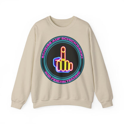 Techno Rave Neon Mittelfinger Unisex Sweatshirt