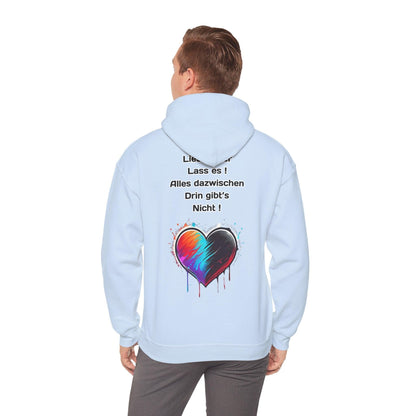 Techno Split Heart Unisex Hoodie - Lieb's oder lass es