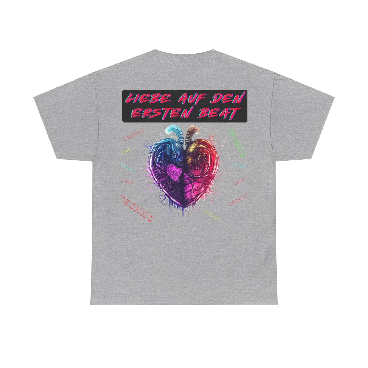 Techno Love Unisex T-Shirt Rückseite - Liebe auf ersten Beat