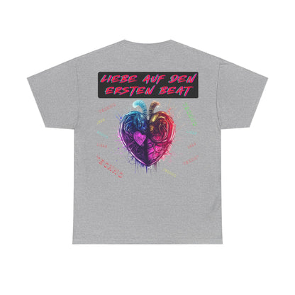 Techno Love Unisex T-Shirt Rückseite - Liebe auf ersten Beat