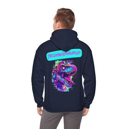 Techno Cyberpunk Hoodie - Futuristic 'Technosaurus'