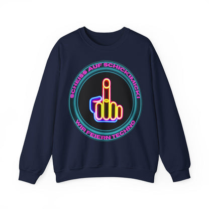 Techno Rave Neon Mittelfinger Unisex Sweatshirt