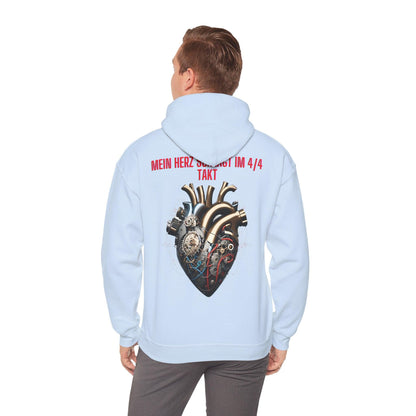 Techno Herzschlag Hoodie - Neon Circuit Design