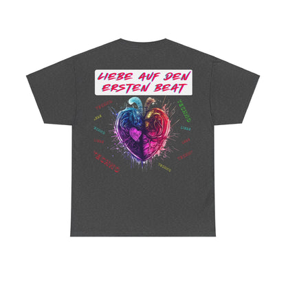 Techno Love Unisex T-Shirt Rückseite - Liebe auf ersten Beat