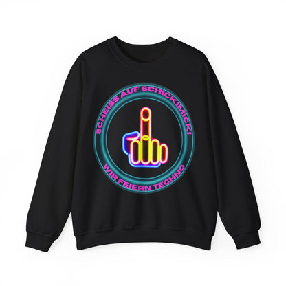 Techno Rave Neon Mittelfinger Unisex Sweatshirt