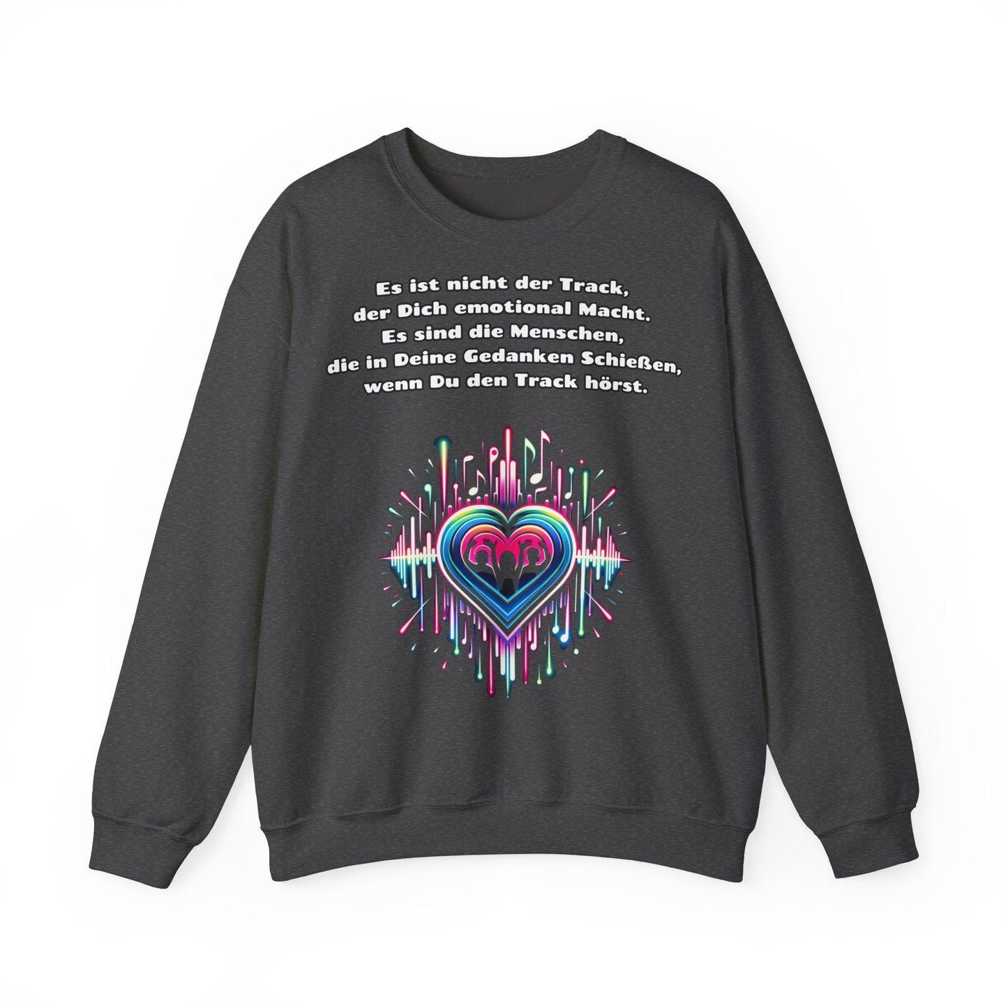Techno Soundwaves Unisex Sweatshirt mit Herzdesign