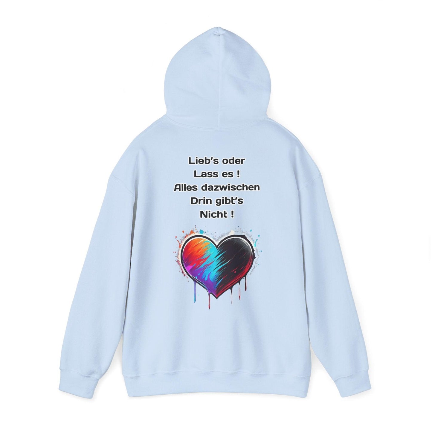Techno Split Heart Unisex Hoodie - Lieb's oder lass es