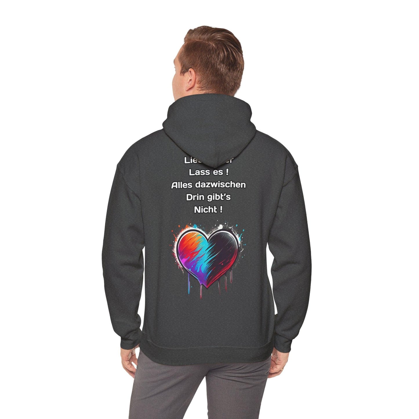 Techno Split Heart Unisex Hoodie - Lieb's oder lass es