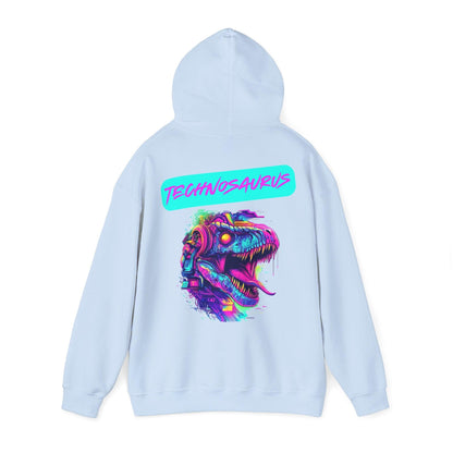 Techno Cyberpunk Hoodie - Futuristic 'Technosaurus'