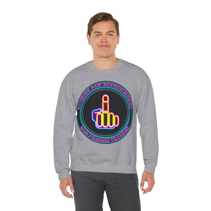 Techno Rave Neon Mittelfinger Unisex Sweatshirt