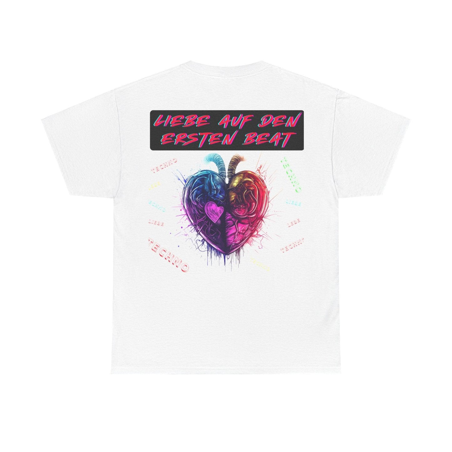 Techno Love Unisex T-Shirt Rückseite - Liebe auf ersten Beat