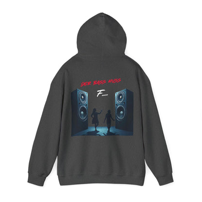 Techno Musik Liebhaber Hoodie - 'DER BASS MUSS F.....' Design