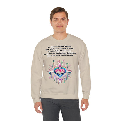 Techno Soundwaves Unisex Sweatshirt mit Herzdesign