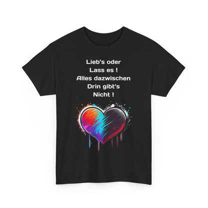 Techno Split Heart Unisex T-Shirt - Lieb's oder lass es