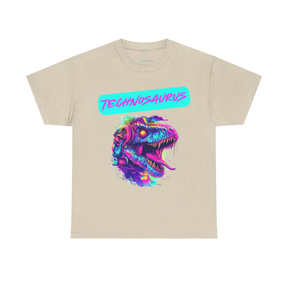 Techno Cyberpunk T-Shirt - Futuristic 'Technosaurus'
