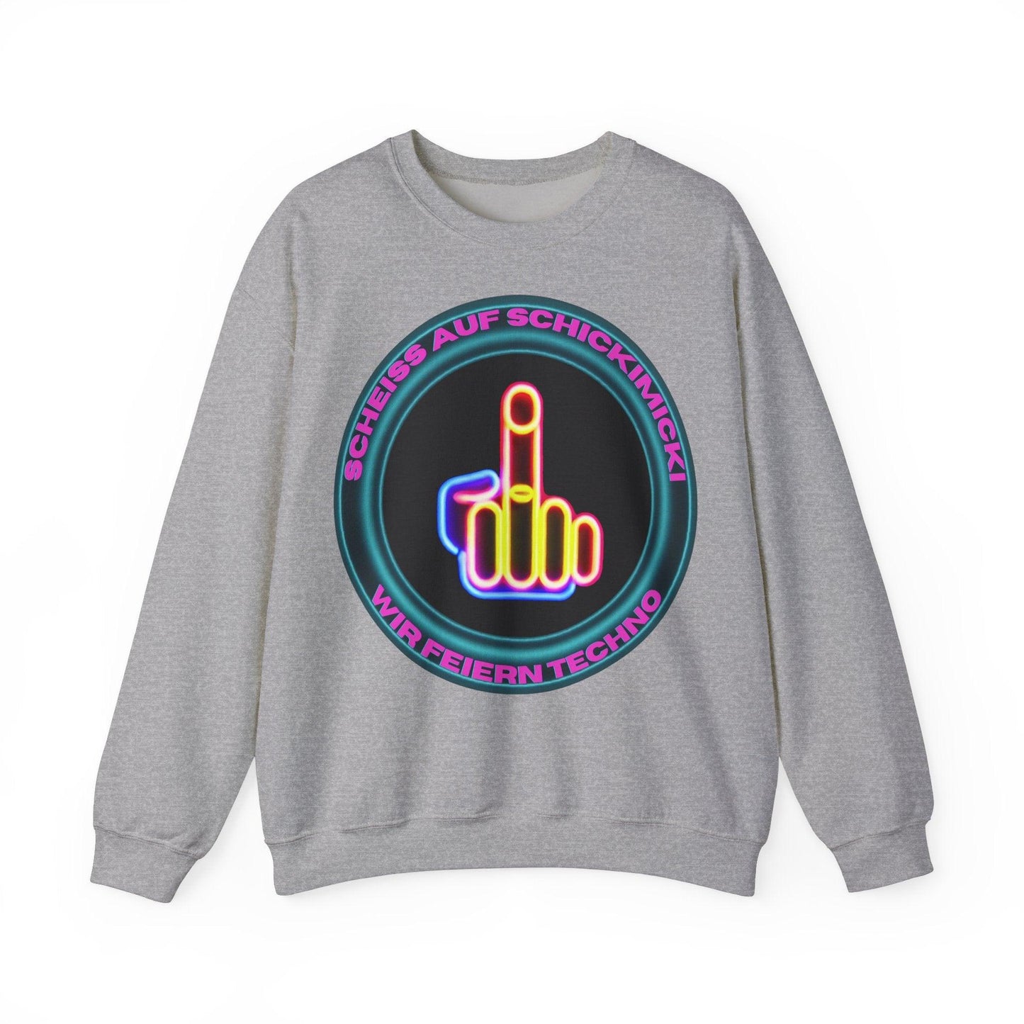 Techno Rave Neon Mittelfinger Unisex Sweatshirt