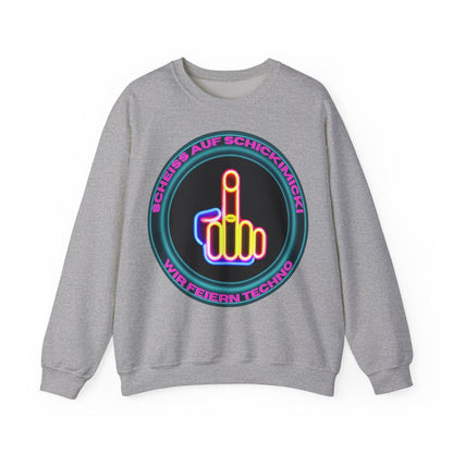 Techno Rave Neon Mittelfinger Unisex Sweatshirt