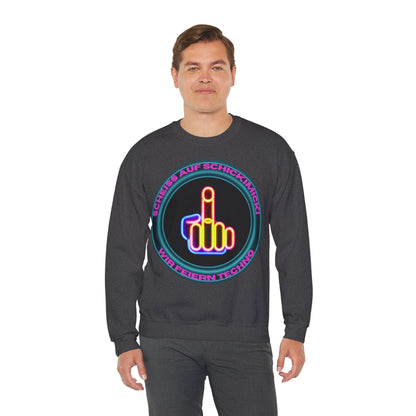Techno Rave Neon Mittelfinger Unisex Sweatshirt