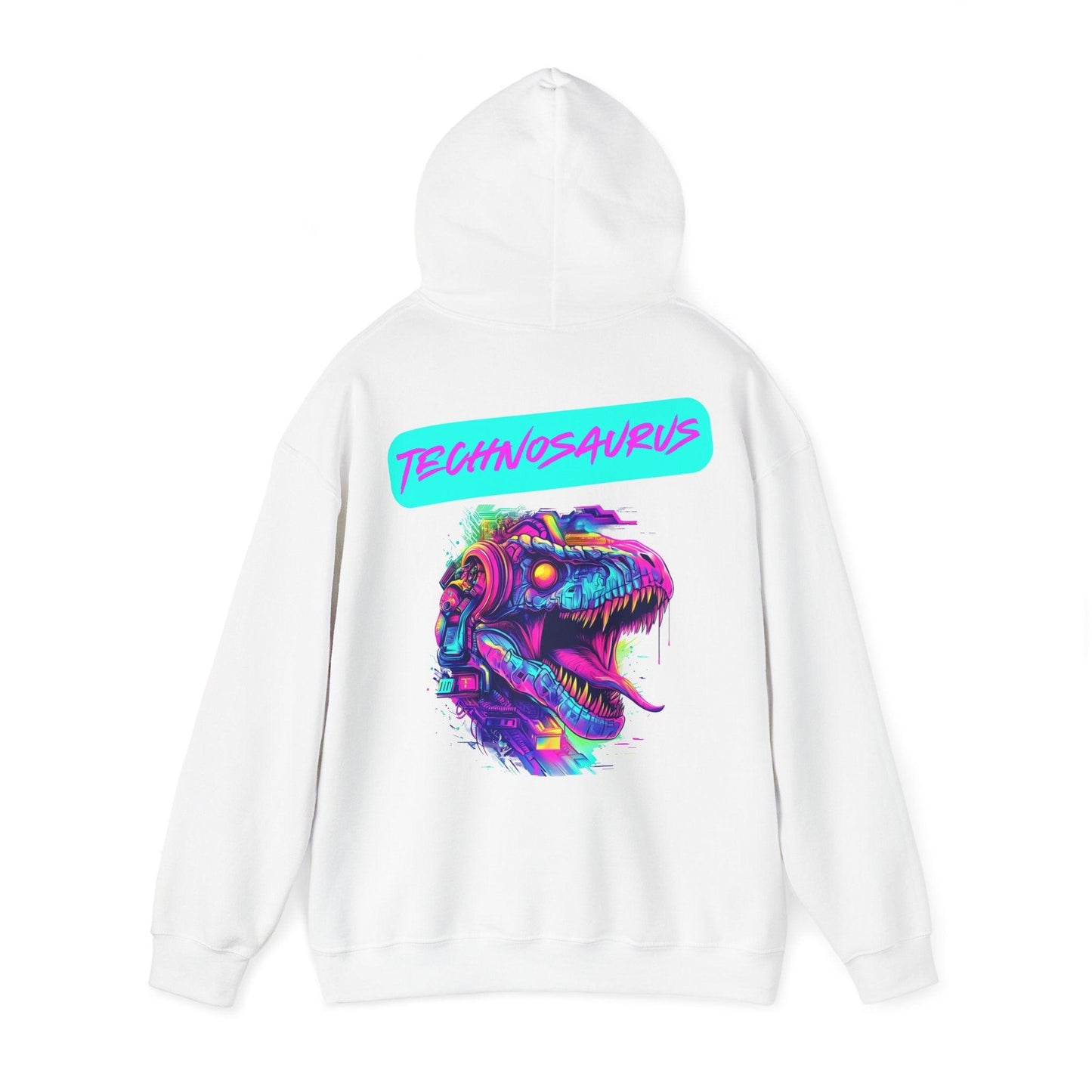 Techno Cyberpunk Hoodie - Futuristic 'Technosaurus'
